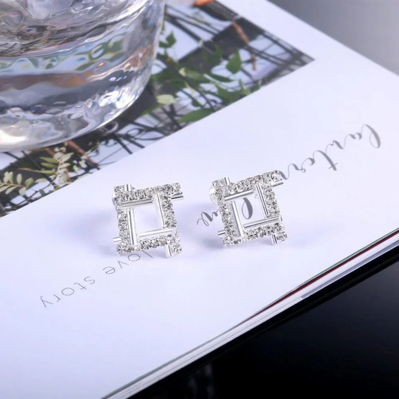 🎊Classic Cubic Zirconia Wedding Stud Earrings for Women, FB16FA1007 - Picture 4 of 4